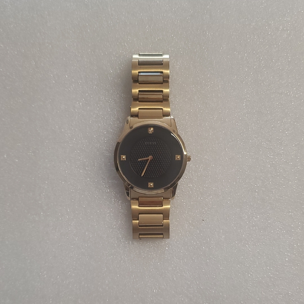 Guess Men's Gold and Black Watch